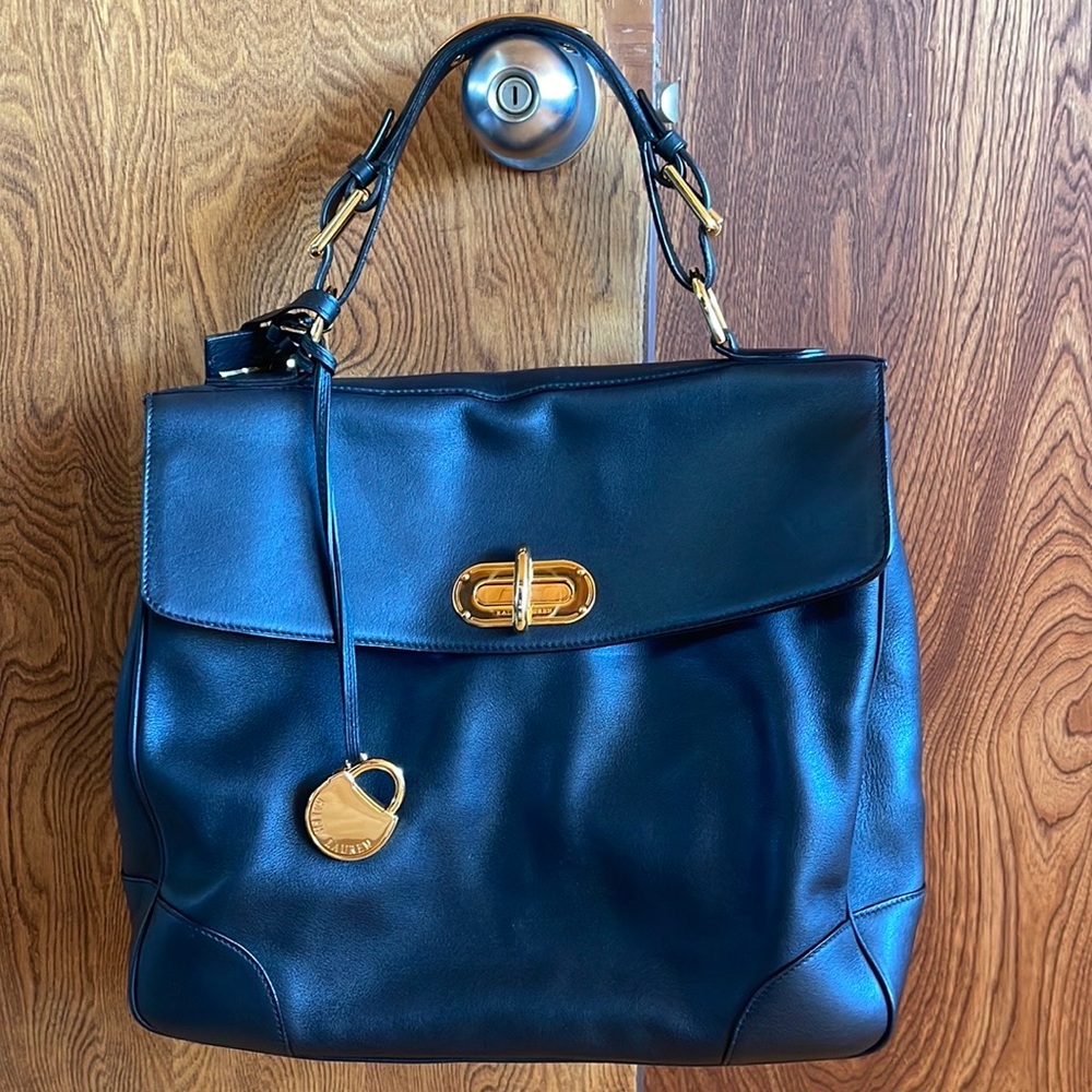 Ralph Lauren Black Leather Tiffin bag - Picture 2 of 11